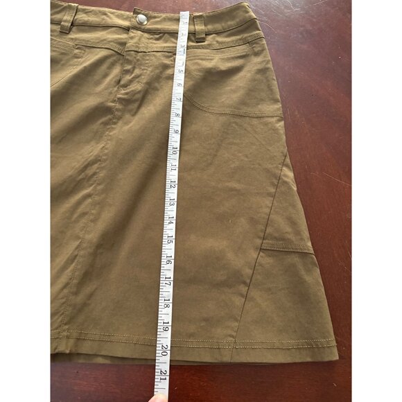 Athleta Take a Hike Casual Travel Skirt Faux Skort in Green Size 8 - Picture 9 of 11